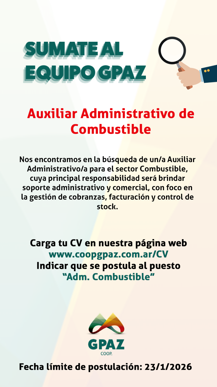 Búsqueda Laboral – Auxiliar Administrativo de Combustible