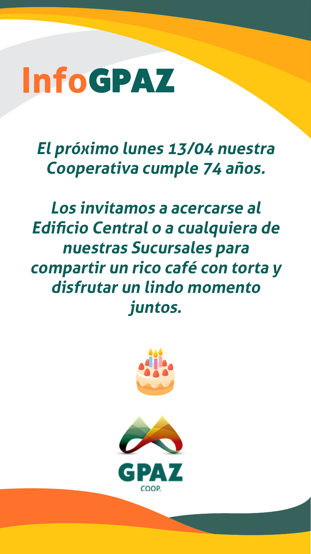 Hoy celebramos 74 años!
